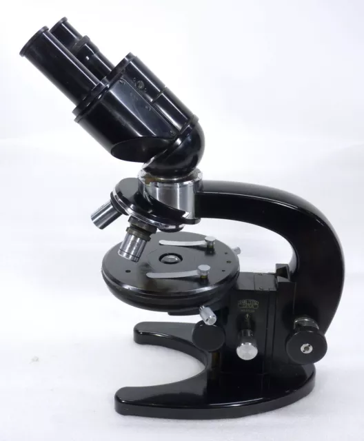 Carl Zeiss Jena Arzt Routine Mikroskop LgOB * Binotubus + Drehtisch * 80 - 900x