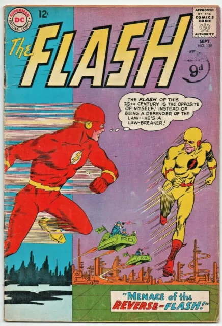 THE FLASH - SERIES 1 No.139  SEPT 1963  - FN(-) FIRST APP OF REVERSE FLASH - DC