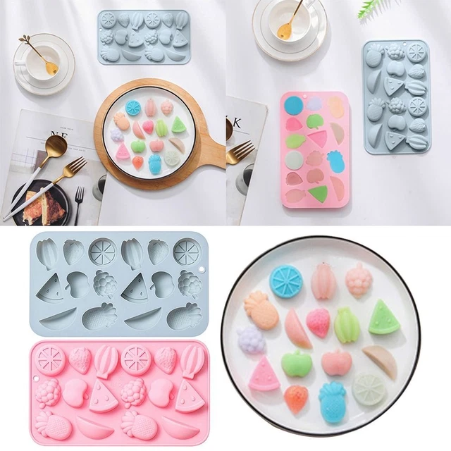 Fruta fresa mango tema 16 cavidades forma silicona chocolate forma pastel
