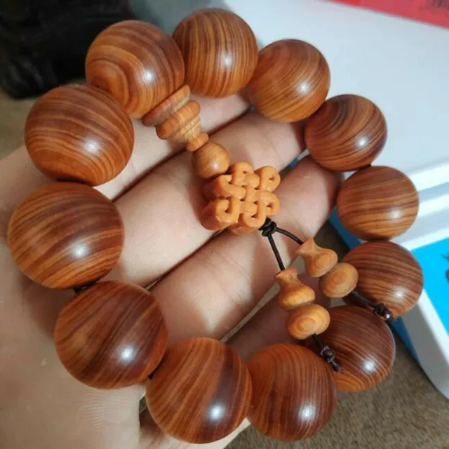 20mm Fashion brown round Taihang Cypress Buddha beads bracelet Blessing Wrist