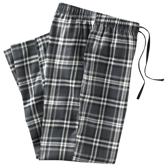 CROFT BARROW Pajama Bottoms Lounge Pants Sleepwear Black Plaid