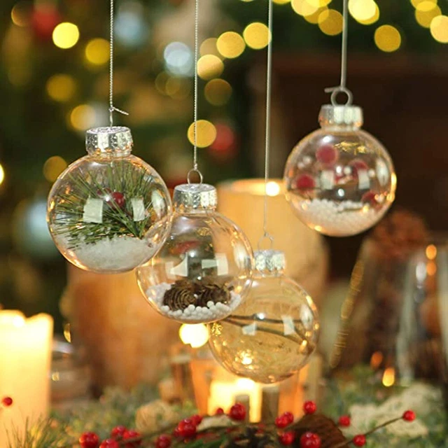Práctica Bola Transparente Baubles Navidad Decoración Árbol de Navidad