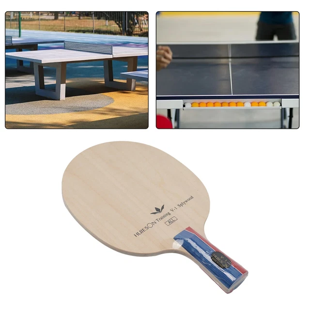 Lame Bois 5 Plis Raquette Tennis De Table – Manche Long 7 Mm, Attaque Rapide, Contrôle & Rebond Puissant, Idéale Débutants & Entraînement