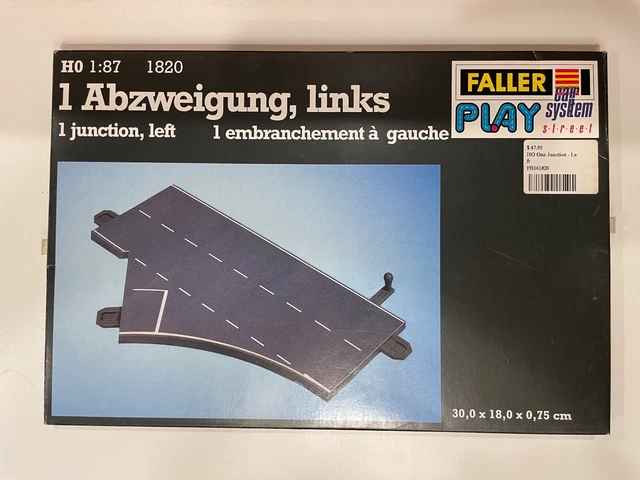 HO Faller Car System Play Street - Left Turn Junction #1820