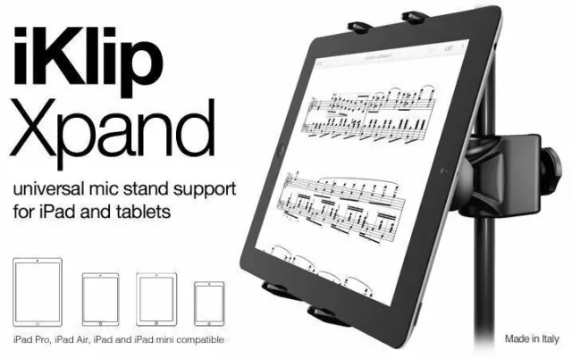 New IK Multimedia iKlip Xpand Universal Mic Stand Mount for Tablets