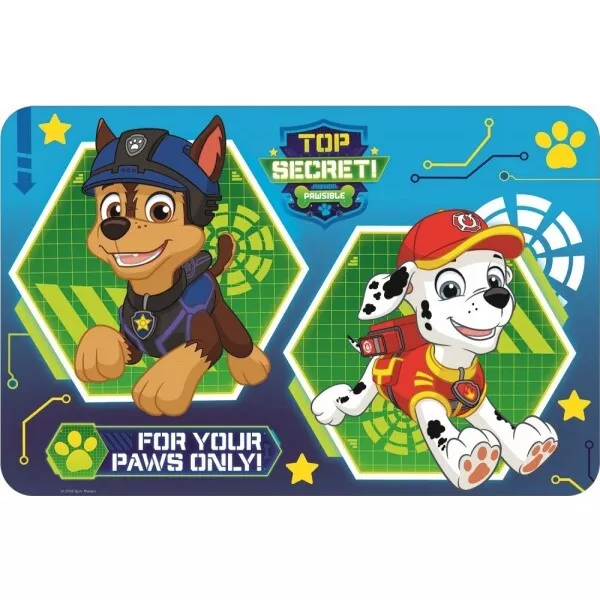 tovaglietta americana colazione bambino paw patrol cane cani asilo scuola blu