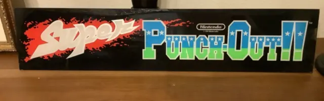 Original Vintage SUPER PUNCH OUT Nintendo 1983 Arcade Game Marquee Sign-Boxing