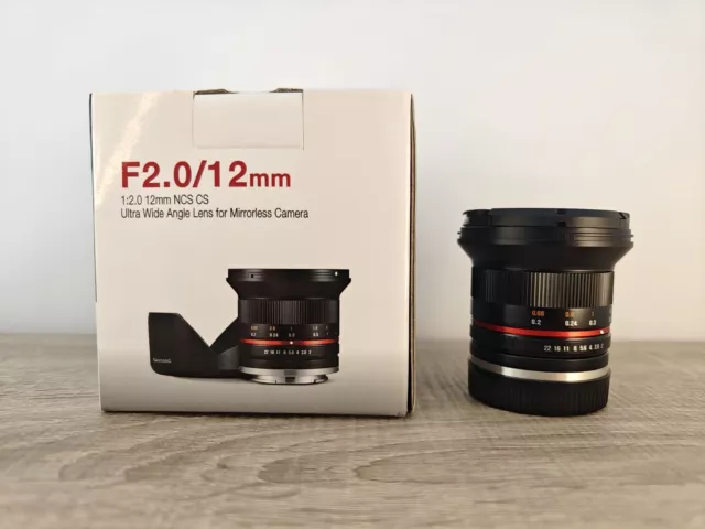 Samyang 12mm F/2.0-22 NCS CS Objetivo para Sony E