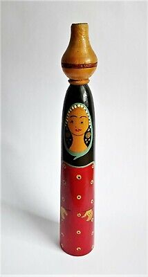 Old Folklore Wood Doll, Wooden Figure, Turned Traditional Folk Art Vintage