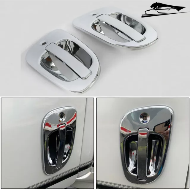 2PCS Exterior Door Handle Chrome Covers for 08-17 Freightliner Cascadia 08-11 M2