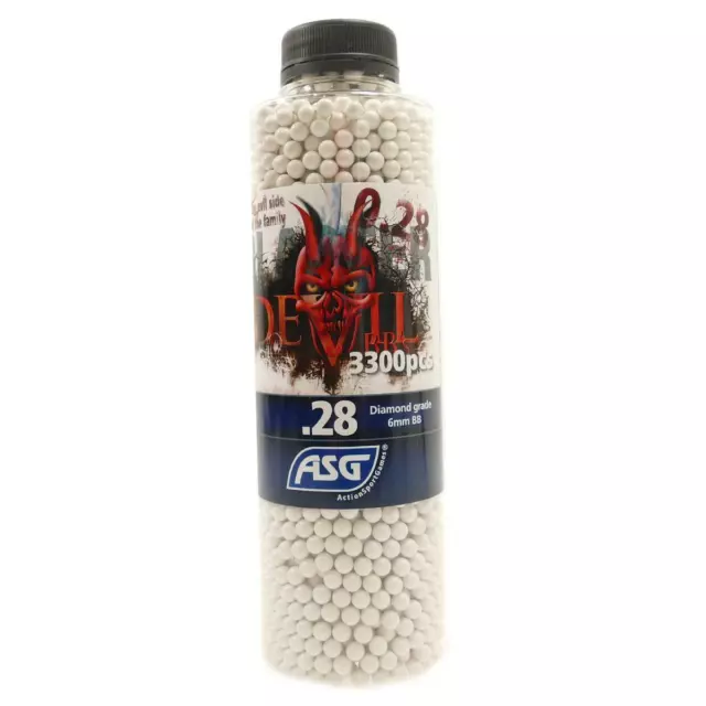 ASG Airsoft Devil Blaster BB's 0.28g 3300 1 Bottle Pellets Polished Ammo 6mm