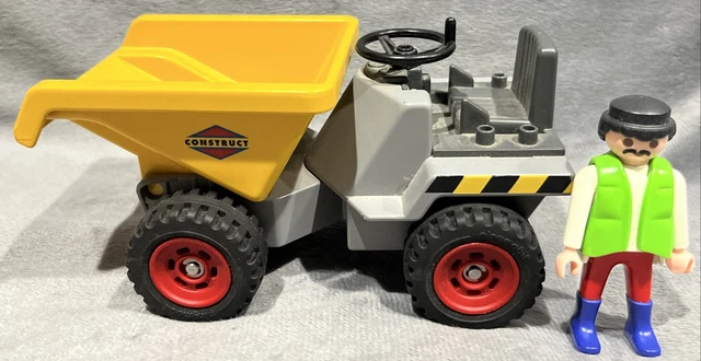 RETIRED VINTAGE PLAYMOBIL 3002 Construction Dumper Dump Truck EUR