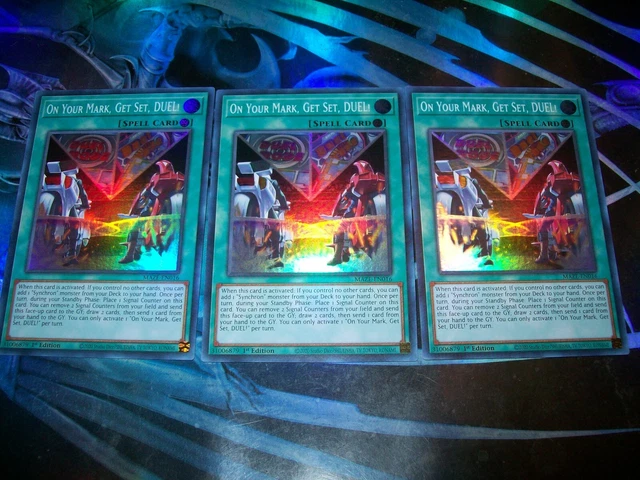 3x On Your Mark, Get Set, DUEL! 1st Edition Super Rare MAZE-EN016 Yu-Gi-Oh!