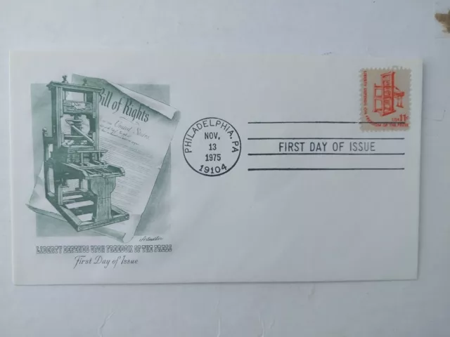 US 1975 Freedom Of The Press FDC , Philadelphia