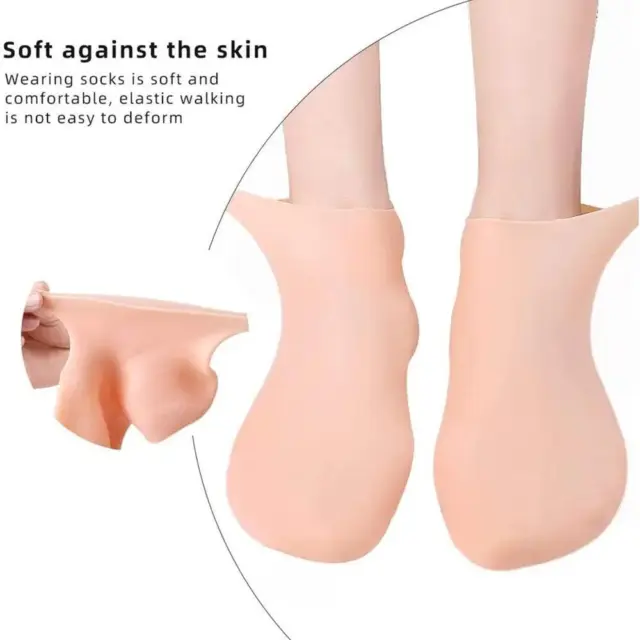 1 Pair Foot Care Socks Spa Silicone Moisturizing Gel Anti Cracking Protector A