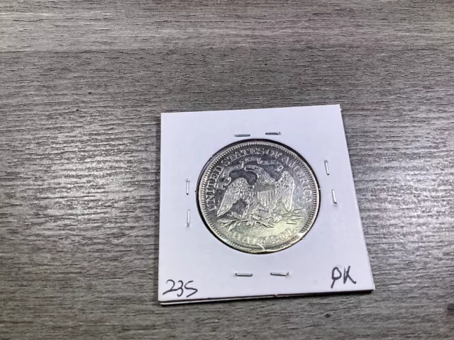 1869 Seated Liberty Silver Half-Dollar Coin-Motto & No Arrows-VF-022424-0030 2