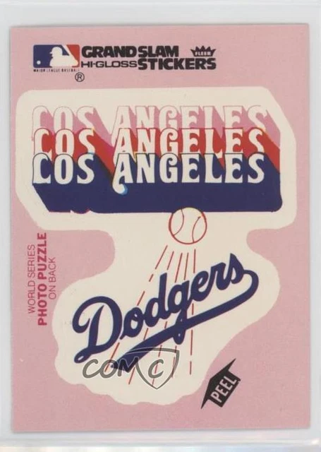 1978 Fleer Grand Slam Hi-Gloss Team Stickers Los Angeles Dodgers #LA.1