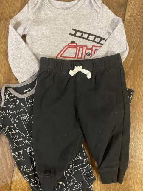 Carters Baby Boy 6 Mo Shirts Bodysuits Pants Clothes Fall Winter Lot Dog Jacket 2