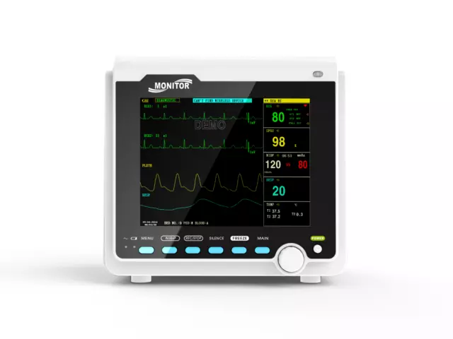 CONTEC CMS6000 8" ICU Patient Monitor ECG NIBP SPO2 PR RESP TEMP DE Warehouse