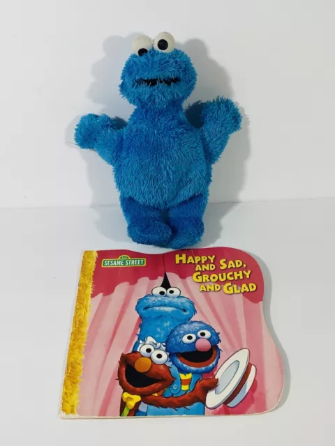 Cookie Monster Soft Plush 10” Stuffed Animal Blue Sesame Street Book Preschool