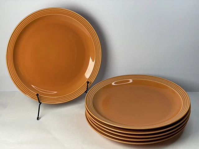 6 - Vintage Studio Nova "Persimmon" Pattern Dinner Plates 11 inch Diameter PR020