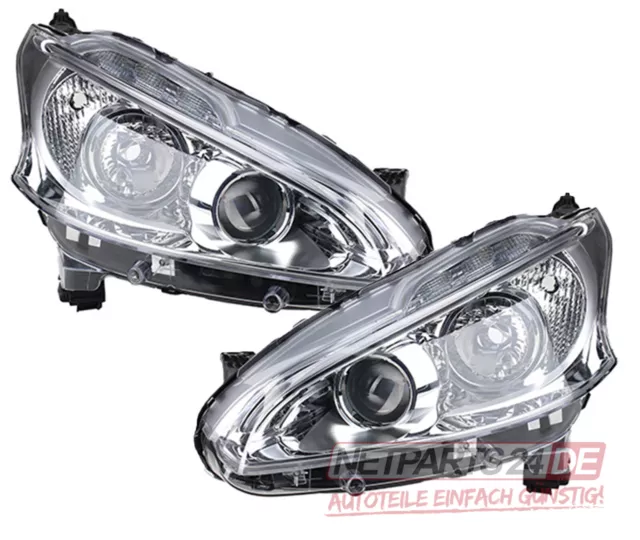 Faro LED Set Principale Sw Adatto A per Peugeot 208 2012 - 2015 li Re Con Tfl