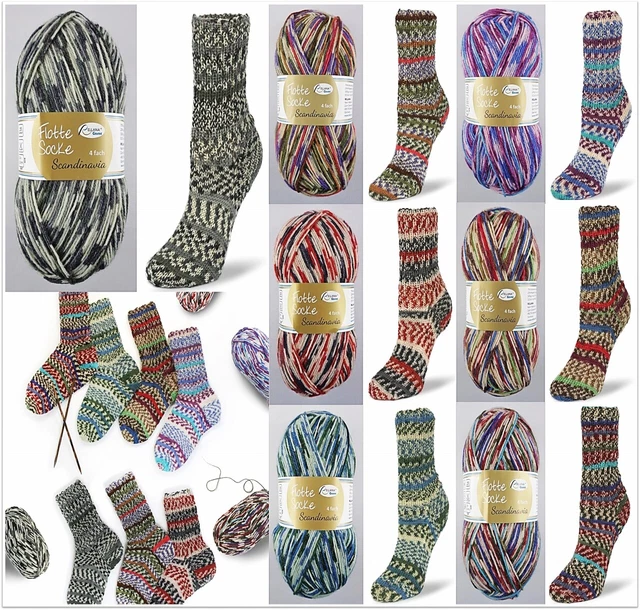 100g Flotte Socke Scandinavia 4-fach Sockenwolle Garn zum Stricken GP 64,90€/1kg