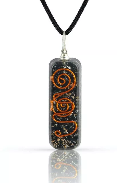 Black tourmaline Healing Orgon crystal Necklace Spiritual Reiki Energy Generator
