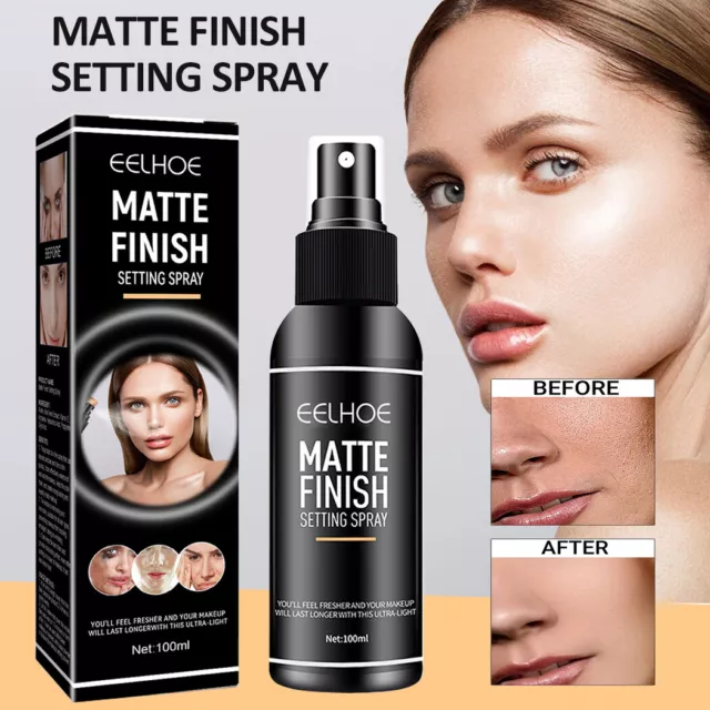 100ml Matte Finish Setting Spray Long-Lasting Makeup Fixer Mist Natural 2023