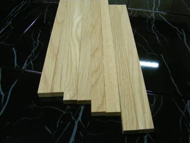 Oak hardwood wood strips 4/6/10mm thick 20mm wide 330mm long, 8 pieces per pack 3