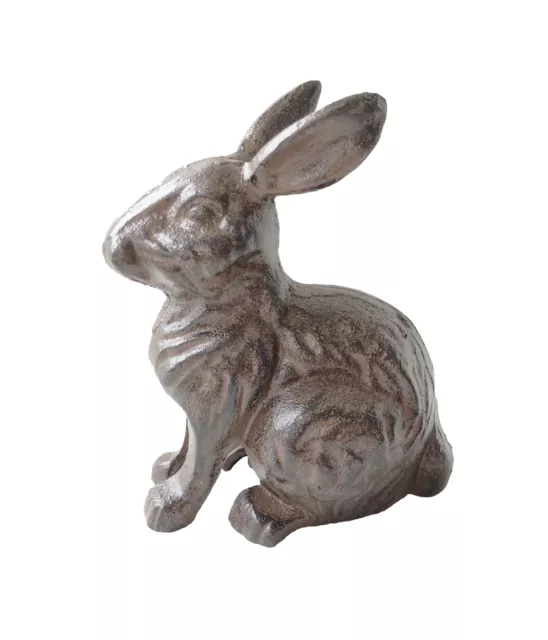 Dekofigur Hase Gusseisen ca. 18.5 x 15 x 10.4 cm braun, Dehner