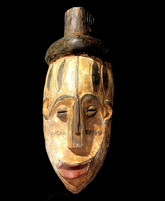 African Nigerian Igbo Wood Carved Maiden Spirit Mask IGBO Mask-6522