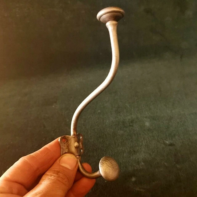 3x Antique coat hanger hook wrought iron