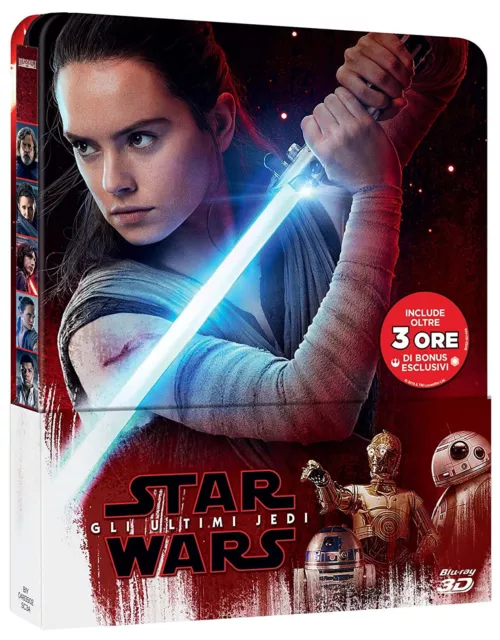 Blu-ray *** STAR WARS: GLI ULTIMI JEDI 3D + 2D - STEELBOOK *** Fuori Catalogo