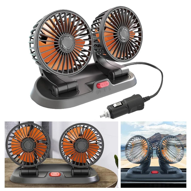 Ventilateur De Voiture à Double Tête Circulateur D'air Silencieux Cinq Pales