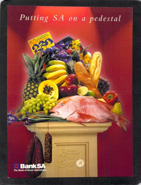 S0456 Australia BankSA 2003 Icon Adelaide Central Market postcard