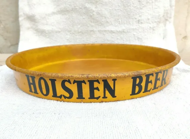 1950s Vintage Holsten Beer Advertising Tin Tray Old Germany Collectible T1017