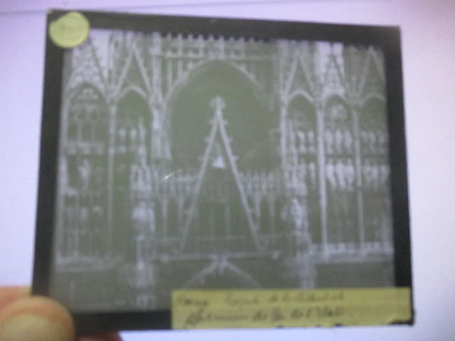 PLAQUE VERRE PHOTO ancienne positif noir et blanc 13x18 cm Trois-Epis