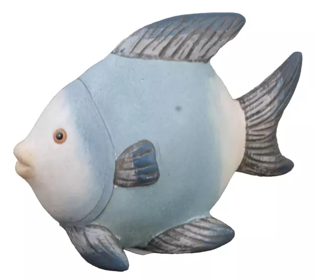 Deko Fisch aus Terrakotta 13,5x18 Standfisch Deko Figur maritime Bad Dekoration