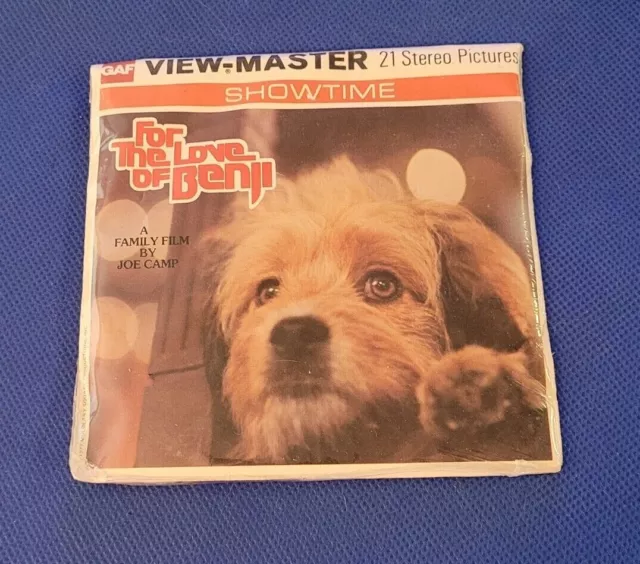 Sealed gaf H54 For the Love of Benji Dog Film Movie view-master Reels Packet Set