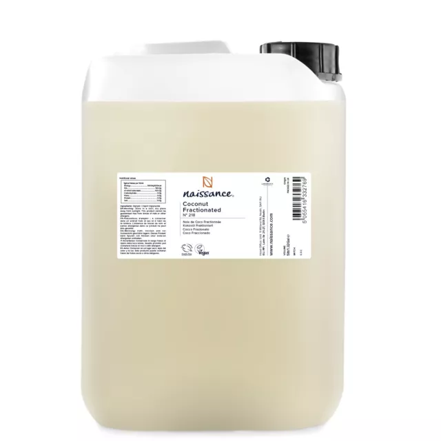 Naissance Coconut Fractionated Oil (No. 218) - 5L- Massage, Beauty, Hair