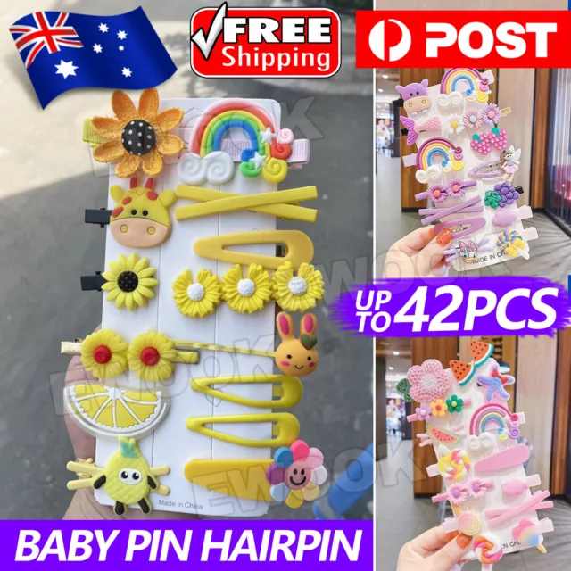 14pcs Kids Baby Girl Hair Clips Cute Flower Fruit Hairpin Girls Hair Accessories