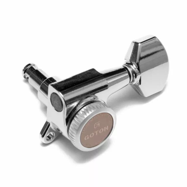 Gotoh SG381 traditionelle Magnum-Verriegelungs-Tuner 6 Inline Rechtshänder (Chrom, 0...