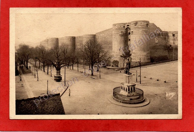 cpa 49 ANGERS - Le Château - Statue of King René (1921)