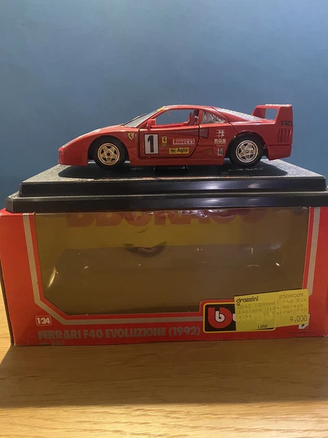 Ferrari F40 Evoluzione 1992 Rouge | Burago 1/18 | Maquette Voiture De Collection
