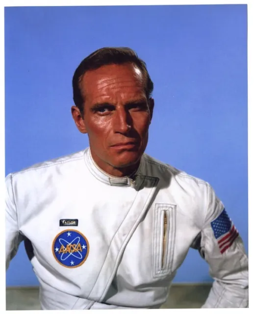 Charlton Heston Planet of the Apes Astronaut Portrait Vintage 8x10 Color Photo
