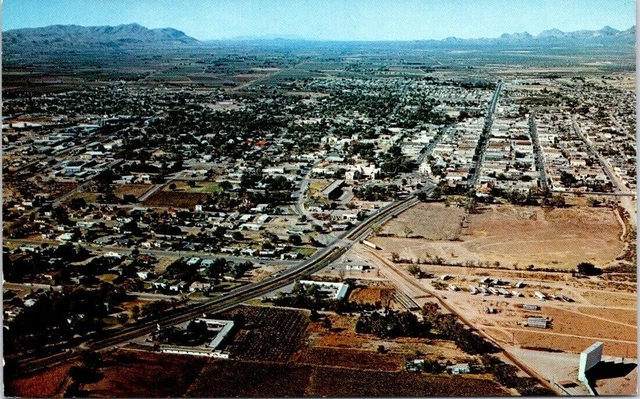 Aerial View, LAS CRUCES, New Mexico Postcard - Petley