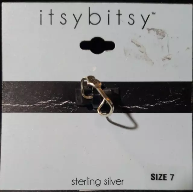 New Itsy Bitsy Sterling Silver Heart "Love" Ring, Size 7, Jc Penney, Nwts $26 3