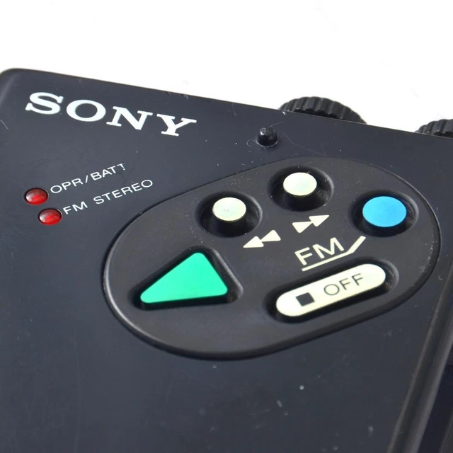 Lecteur cassette portable SONY SPORTS WALKMAN WM-F5 noir réparé