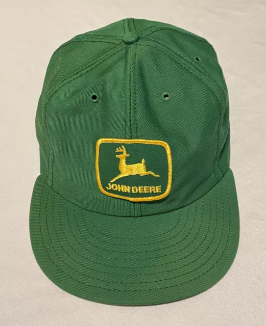 Vintage John Deere Louisville MFG Co Patch Snapback Trucker One Size Hat-Cap USA